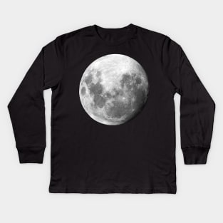 Full Moon La Luna Witchy Gothic Dark Art Kids Long Sleeve T-Shirt